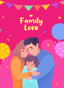 vertical illustration for International Day of Families