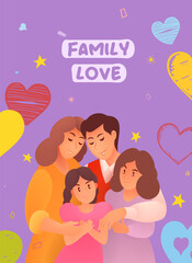 vertical illustration for International Day of Families