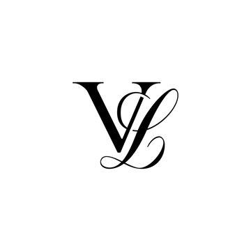 Initial Mixed Letter Logo. Logotype design. Simple Luxury Black Flat Vector VL
