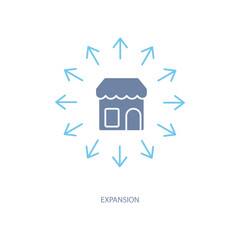 expansion concept line icon. Simple element illustration. expansion concept outline symbol design.