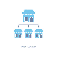 parent company concept line icon. Simple element illustration. parent company concept outline symbol design.