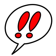 ダブルビックリマーク　ふきだし