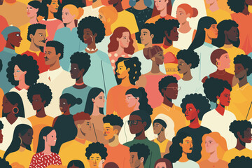 Inclusive customer co-creation, diverse user-generated content, and equitable crowdsourcing in brand community illustrations - obrazy, fototapety, plakaty