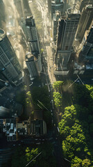 Melbourne 5th Ave from above a vertical dream where ocean whispers and green woods nod beneath the dance of contrails