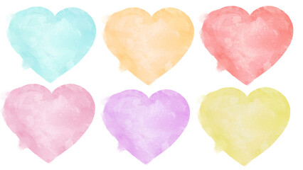 Blurred heart mark material drawn with watercolor