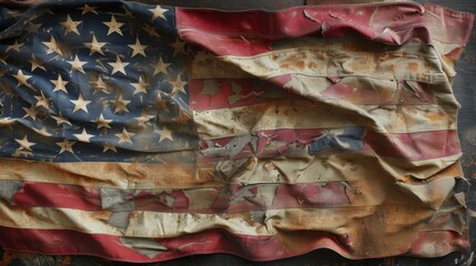 A weathered or folded flag to evoke a sense of history and sacrifice.Remembrance Day Celebration