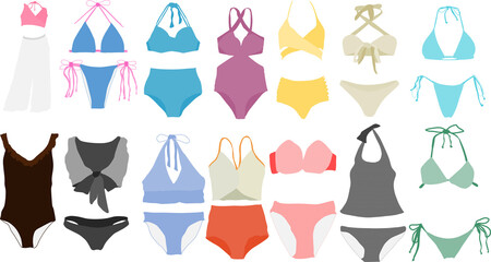 水着のイラストセット