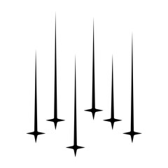 Minimalist shooting stars line