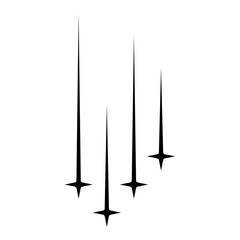 Minimalist shooting stars line © King Silhouette