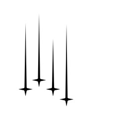 Minimalist shooting stars line