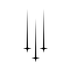 Minimalist shooting stars line