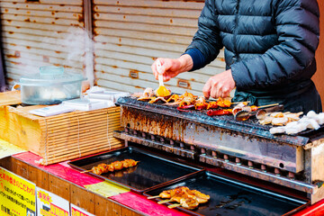 呼子朝市通りの浜焼き
