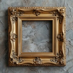 Bronze Square Frame for Templates on Smooth Ivory