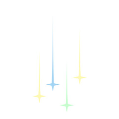 Colorful minimalist star line