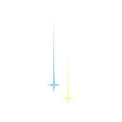 Colorful minimalist star line