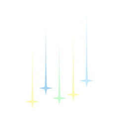 Colorful minimalist star line