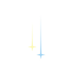 Colorful minimalist star line