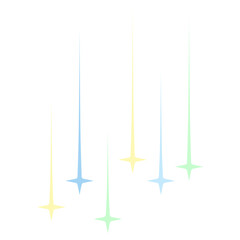 Colorful minimalist star line