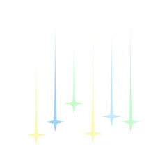 Colorful minimalist star line
