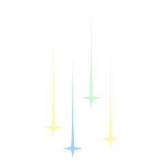 Colorful minimalist star line