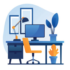 work from home vector illustration