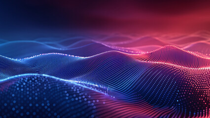 Blue and Red Gradient Wave: Vector Illustration for Graphic Resources Wallpaper