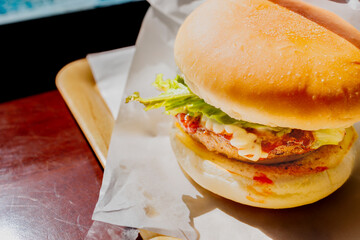 バーガーのクローズアップ