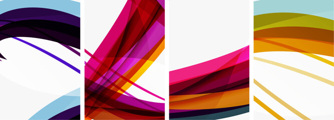A vibrant collage featuring waves of colorfulness in shades of purple, violet, magenta, and various tints and shades, creating a striking visual display on a white background