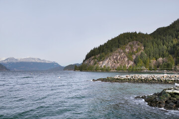 Porteau Cove Provincial Park during a winter season in British Columbia, Canada