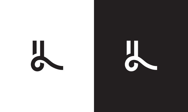 IL logo, monogram unique logo, black and white logo, premium elegant logo, letter IL Vector minimalist
