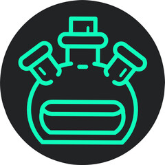 laboratory beaker icon, test beaker