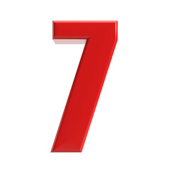 Number seven 7. 3D Rendering.
