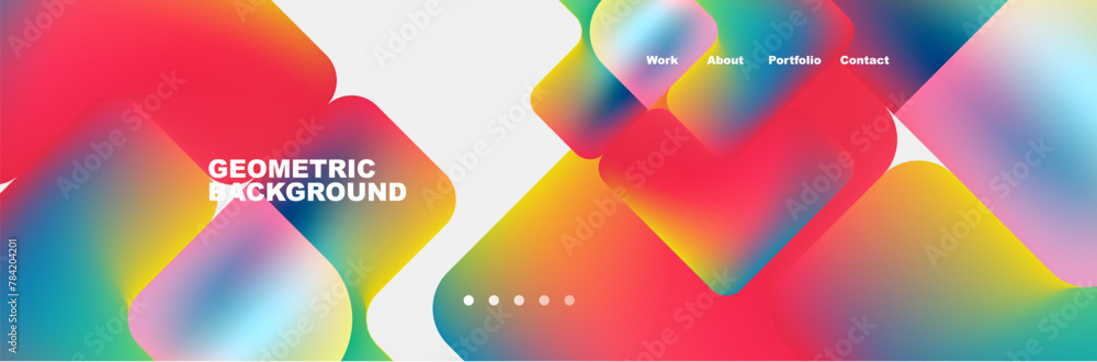 Aufkleber a vibrant geometric background featuring a rainbow of colors creates a colorful and artistic pattern