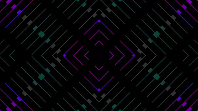 geometric loop video with circles, squares shape for app and web. Geometry composition video background 