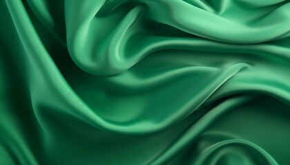 Obraz premium green silk satin background