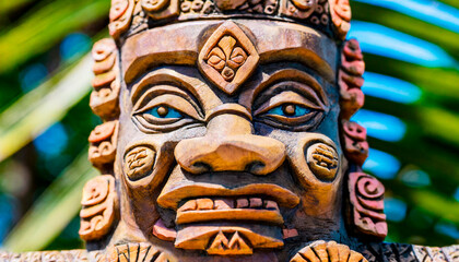 Fototapeta premium Tiki God Head Statue