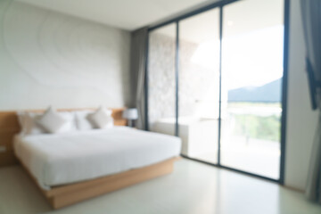 abstract blur bedroom interior for background