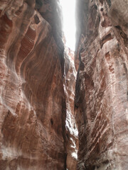 Incredible beauty of mountains at the Petra Historic Reserve near Wadi Musa city which contains the Petra in Jordan