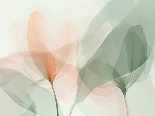Blush pink and soft sage green abstract spring
