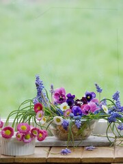 lavender flowers in a basket