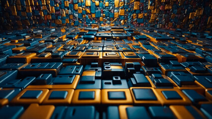 Obraz premium wavy dekstop abstract colorful wallpaper illustration