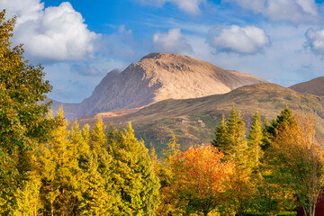 Ben Nevis in Autumn. Scotland's highest mountain, near Fort William, Highland, Scotland, UK