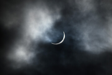 Obraz na płótnie Canvas Solar eclipse in Toronto