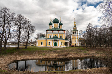 The Spaso-Preobrazhensky Cathedral (Transfiguration Cathedral) in town of Uglich, Russia. Uglich Kremlin.