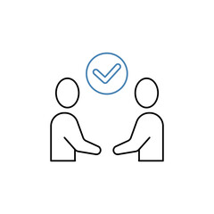 partnership concept line icon. Simple element illustration. partnership concept outline symbol design.