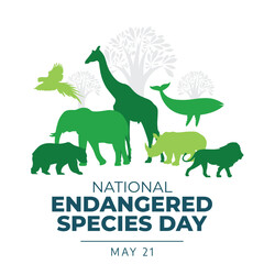 vector graphic of Endangered Species Day ideal for Endangered Species Day celebration.