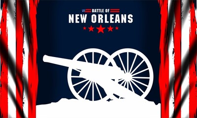 Battle of New Orleans vektor background. Battle of New Orleans creative for social media post, banner design
