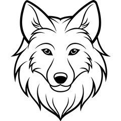        Wolf side head vector illustration.


     