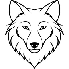        Wolf side head vector illustration.


     