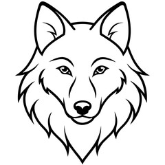        Wolf side head vector illustration.


     